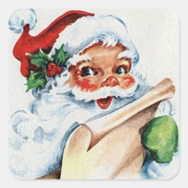 kerstkerst vierkante sticker