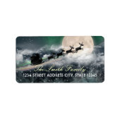 KerstkerstAdresetiketten in de middernacht Etiket (Voorkant)