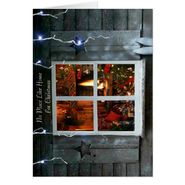 Kerstkerstafbeelding voor kerstcadeaukaart (Voorkant)