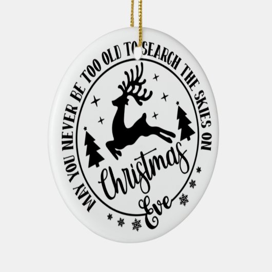 Kerstkerstavond Keramisch Ornament (Rechts)