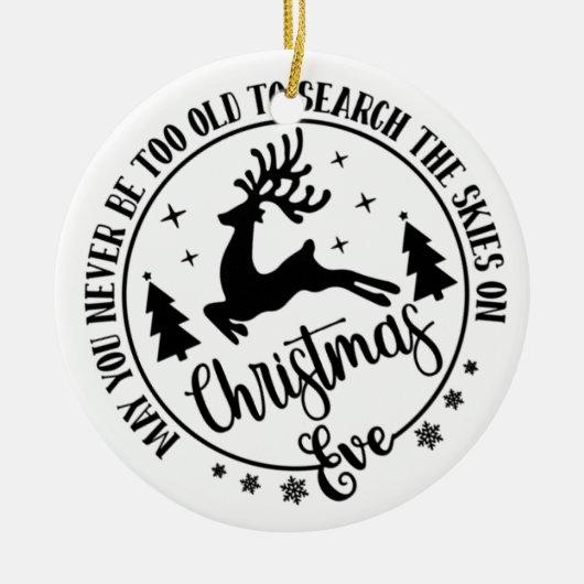 Kerstkerstavond Keramisch Ornament (Voorkant)