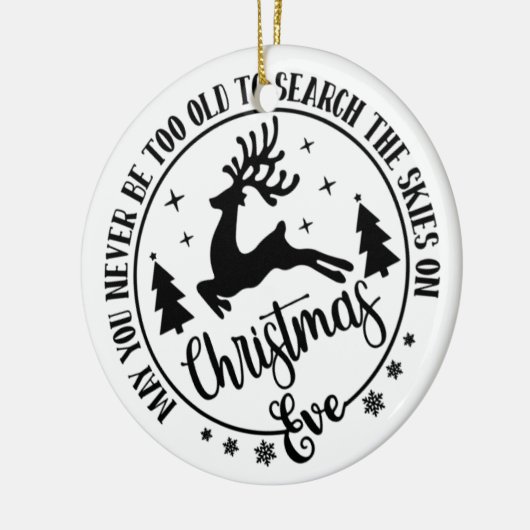 Kerstkerstavond Keramisch Ornament (Links)