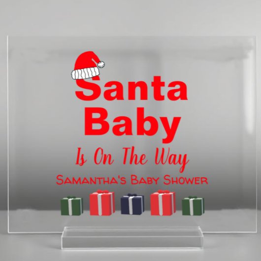 KerstkerstBaby shower voor kerstmis Baby Acryl Bord