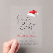 KerstkerstBaby shower voor kerstmis Baby Acryl Uitnodigingen (Insitu (Draagbaar))