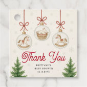 KerstkerstBaby shower voor kerstmis Baby Bedankjes Labels (Voorkant)