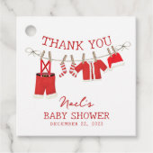 KerstkerstBaby shower voor kerstmis Baby Bedankjes Labels (Voorkant)