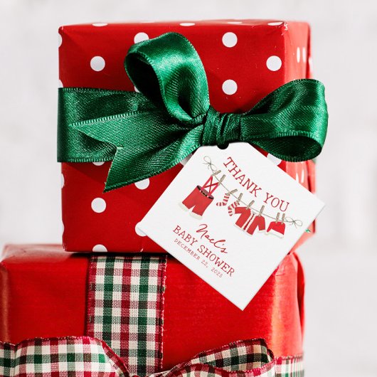 KerstkerstBaby shower voor kerstmis Baby Bedankjes Labels