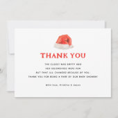 KerstkerstBaby shower voor kerstmis Baby Bedankkaart (Voorkant)