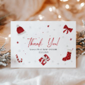 KerstkerstBaby shower voor kerstmis Baby Bedankkaart