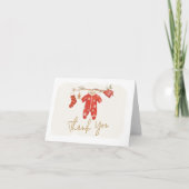 KerstkerstBaby shower voor kerstmis Baby Bedankkaart (Voorkant)