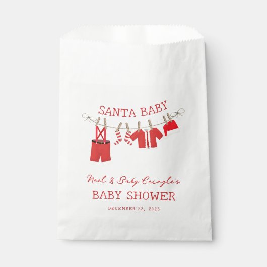KerstkerstBaby shower voor kerstmis Baby Bedankzakje (Voorkant)