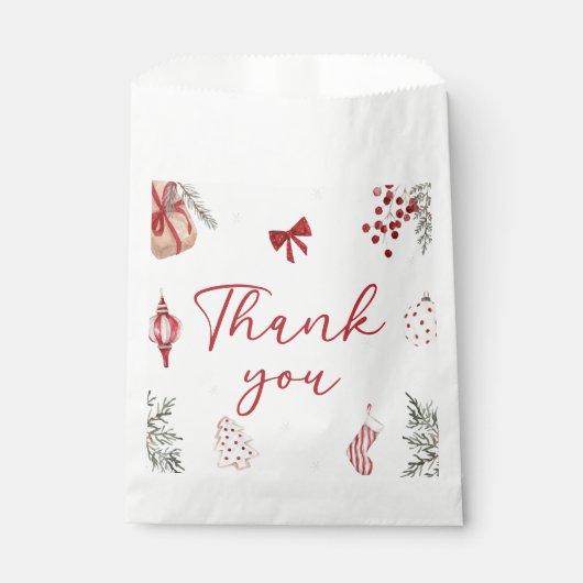 KerstkerstBaby shower voor kerstmis Baby Bedankzakje (Voorkant)