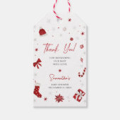 KerstkerstBaby shower voor kerstmis Baby Cadeaulabel (Voorkant)