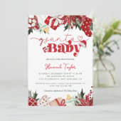 KerstkerstBaby shower voor kerstmis Baby Kaart (Staand voorkant)