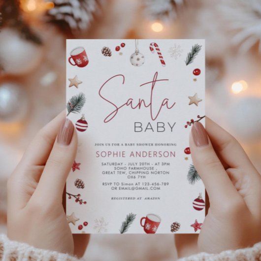 KerstkerstBaby shower voor kerstmis Baby Kaart