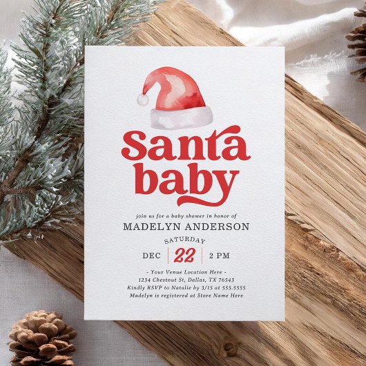 KerstkerstBaby shower voor kerstmis Baby Kaart