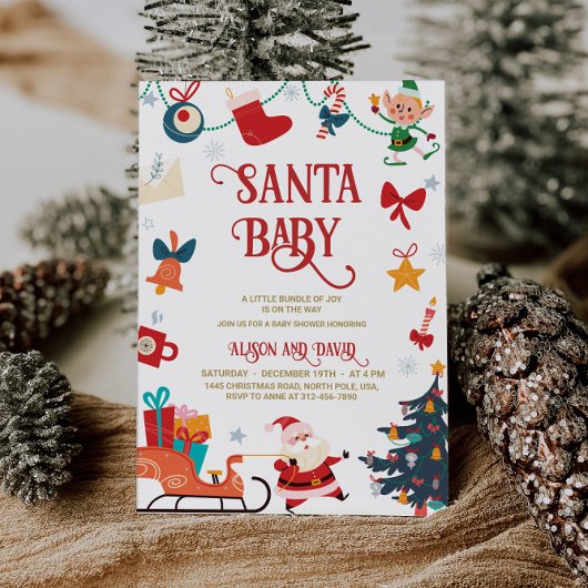 KerstkerstBaby shower voor kerstmis Baby Kaart