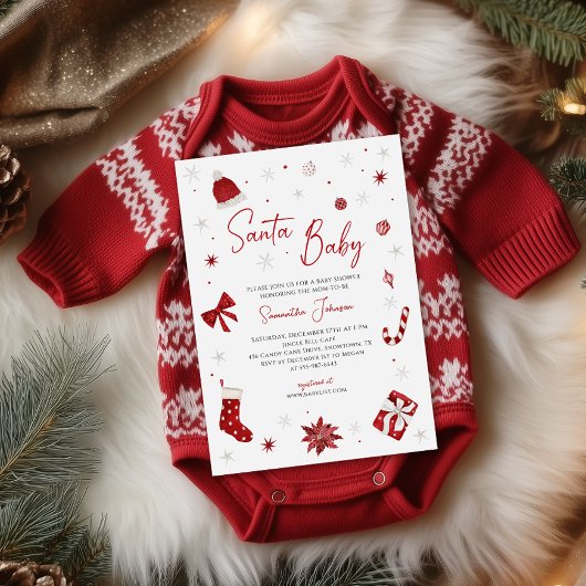 KerstkerstBaby shower voor kerstmis Baby Kaart