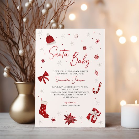 KerstkerstBaby shower voor kerstmis Baby Kaart