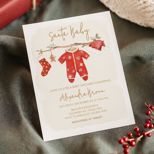 KerstkerstBaby shower voor kerstmis Baby Kaart
