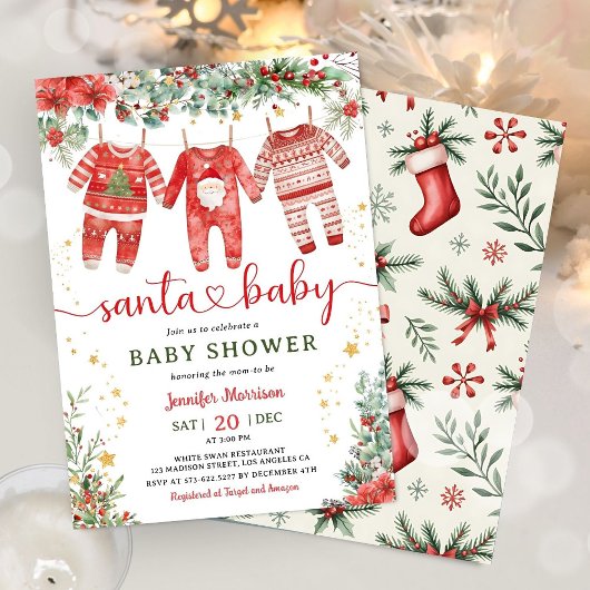 KerstkerstBaby shower voor kerstmis Baby Kaart