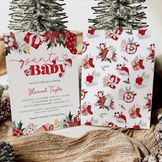 KerstkerstBaby shower voor kerstmis Baby Kaart