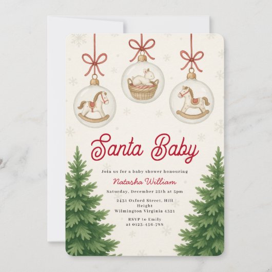 KerstkerstBaby shower voor kerstmis Baby Kaart (Voorkant)