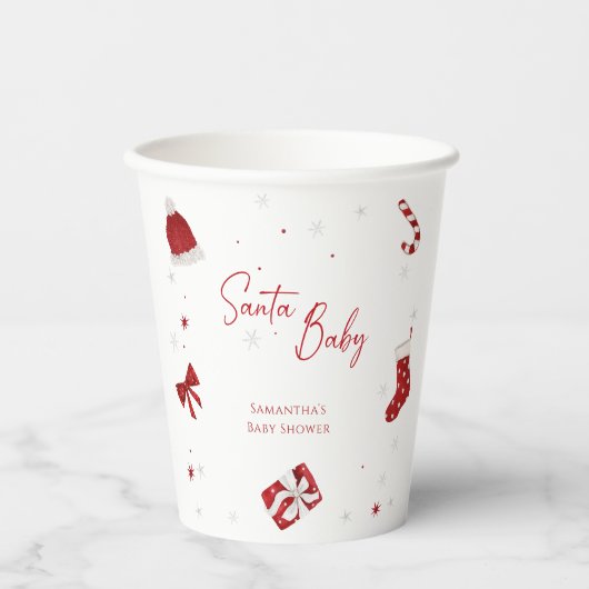 KerstkerstBaby shower voor kerstmis Baby Papieren Bekers (Voorkant)