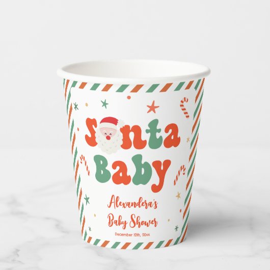 KerstkerstBaby shower voor kerstmis Baby Papieren Bekers (Voorkant)