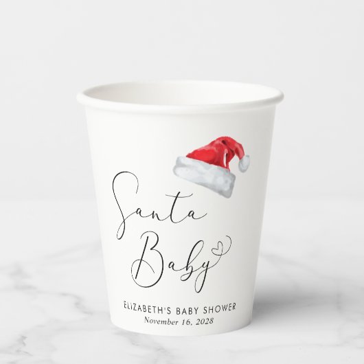 KerstkerstBaby shower voor kerstmis Baby Papieren Bekers (Voorkant)