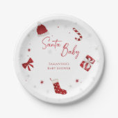 KerstkerstBaby shower voor kerstmis Baby Papieren Bordje (Voorkant)