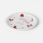 KerstkerstBaby shower voor kerstmis Baby Papieren Bordje (Gekanteld)
