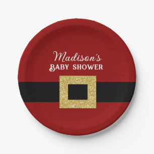 KerstkerstBaby shower voor kerstmis Baby Papieren Bordje