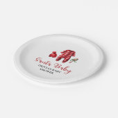 KerstkerstBaby shower voor kerstmis Baby Papieren Bordje (Gekanteld)