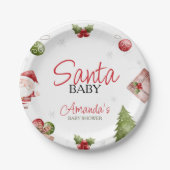 KerstkerstBaby shower voor kerstmis Baby Papieren Bordje (Voorkant)