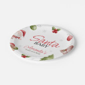 KerstkerstBaby shower voor kerstmis Baby Papieren Bordje (Gekanteld)