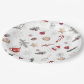 KerstkerstBaby shower voor kerstmis Baby Papieren Bordje (Gekanteld)