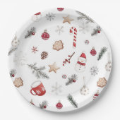 KerstkerstBaby shower voor kerstmis Baby Papieren Bordje (Voorkant)