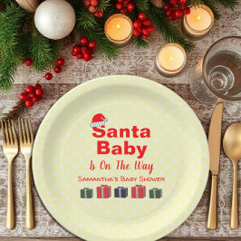 KerstkerstBaby shower voor kerstmis Baby Papieren Bordje