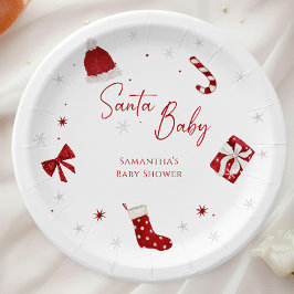 KerstkerstBaby shower voor kerstmis Baby Papieren Bordje