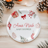 KerstkerstBaby shower voor kerstmis Baby Papieren Bordje