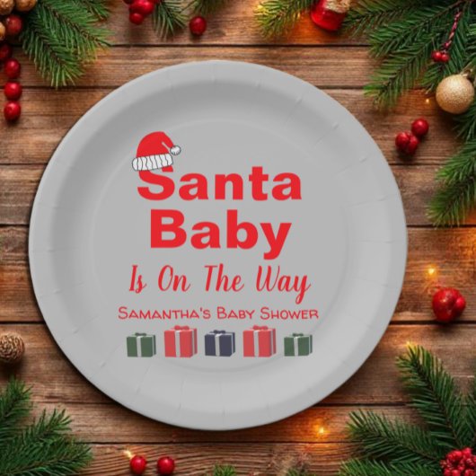 KerstkerstBaby shower voor kerstmis Baby Papieren Bordje