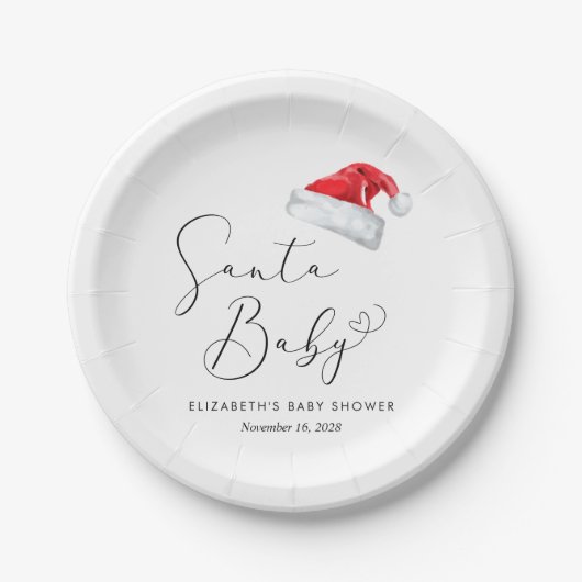 KerstkerstBaby shower voor kerstmis Baby Papieren Bordje (Voorkant)