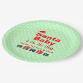 KerstkerstBaby shower voor kerstmis Baby Papieren Bordje (Gekanteld)