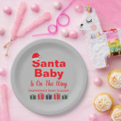 KerstkerstBaby shower voor kerstmis Baby Papieren Bordje (Feest)