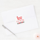 KerstkerstBaby shower voor kerstmis Baby Ronde Sticker (Envelop)
