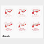 KerstkerstBaby shower voor kerstmis Baby Ronde Sticker (Vel)