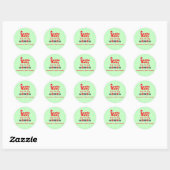 KerstkerstBaby shower voor kerstmis Baby Ronde Sticker (Vel)