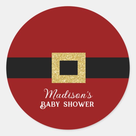 KerstkerstBaby shower voor kerstmis Baby Ronde Sticker (Voorkant)