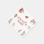 KerstkerstBaby shower voor kerstmis Baby Servet (Hoek)